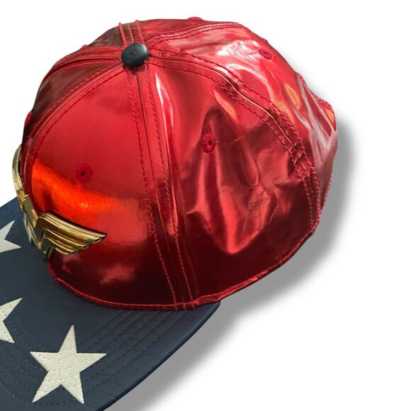 DC Comics Originals Wonder Woman Hat Baseball Cap Snapback High Profile OS Red - Picture 11 of 12